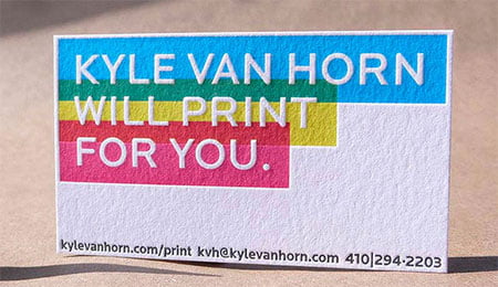 10 letterpress business card
