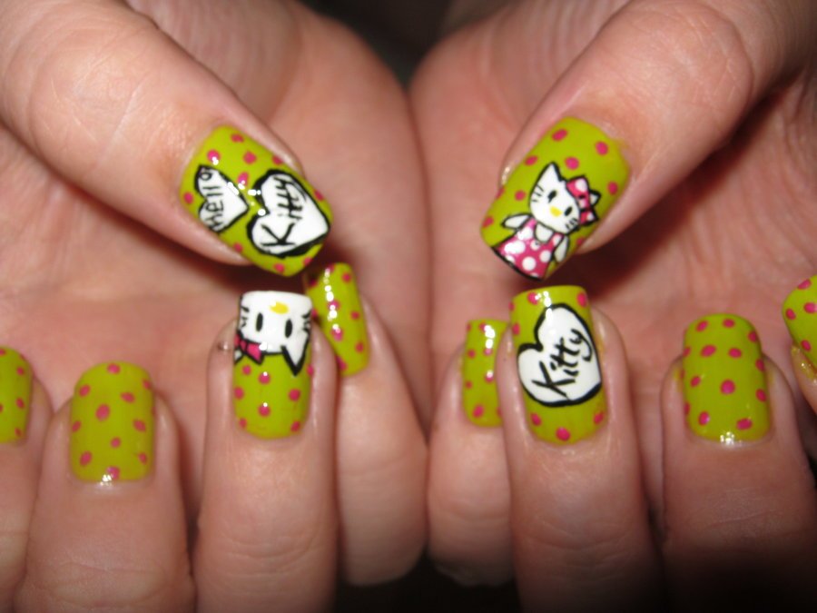 18 hello kitty nail art