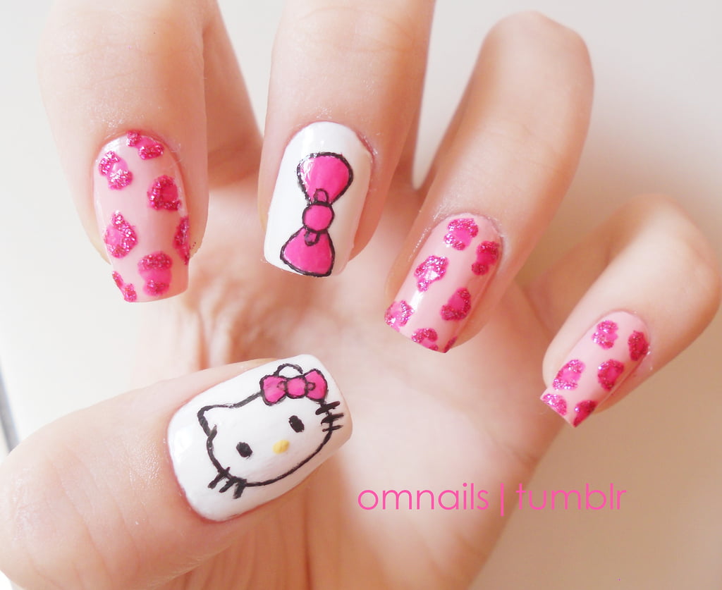 Hello Kitty Nail Art Design Ideas