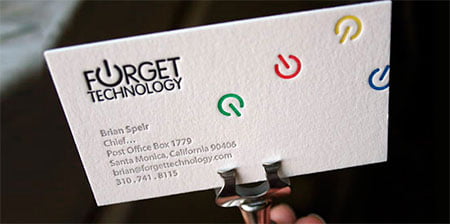 19 letterpress business card