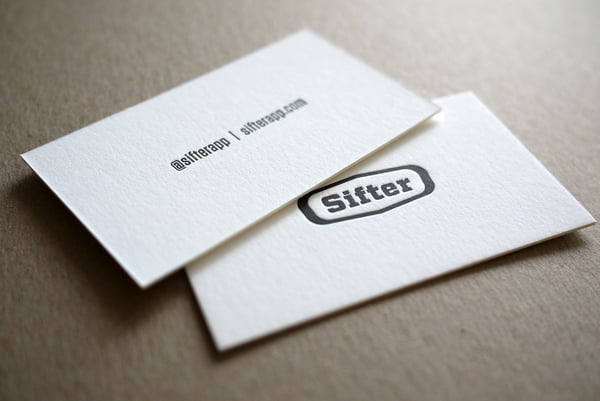22 letterpress business card