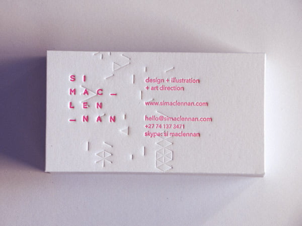 23 letterpress business card
