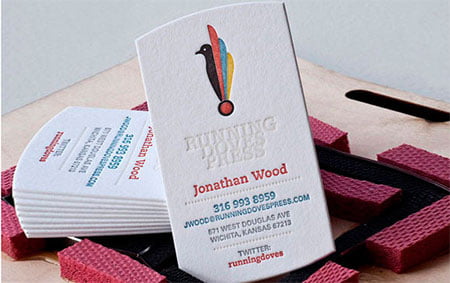 3 letterpress business card
