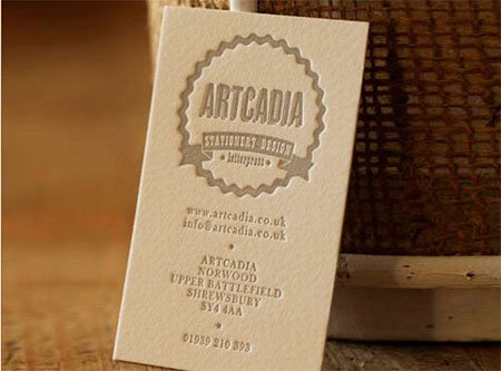 4 letterpress business card