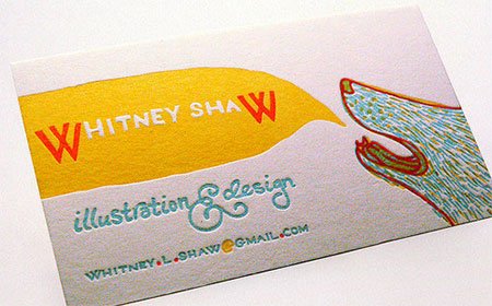 5 letterpress business card
