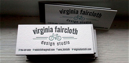7 letterpress business card