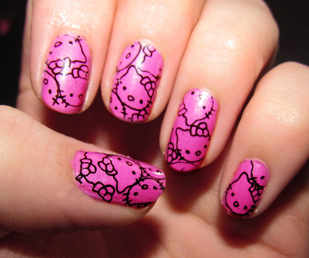 Hello Kitty Nail Art Design Ideas