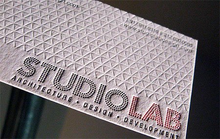 9 letterpress business card