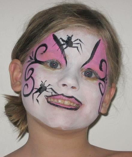 halloween spider face paint