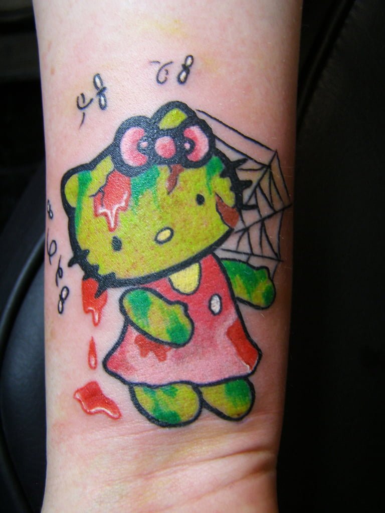 Hello Kitty Zombie Tattoo Designs