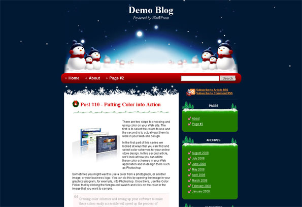Blue Christmas Theme
