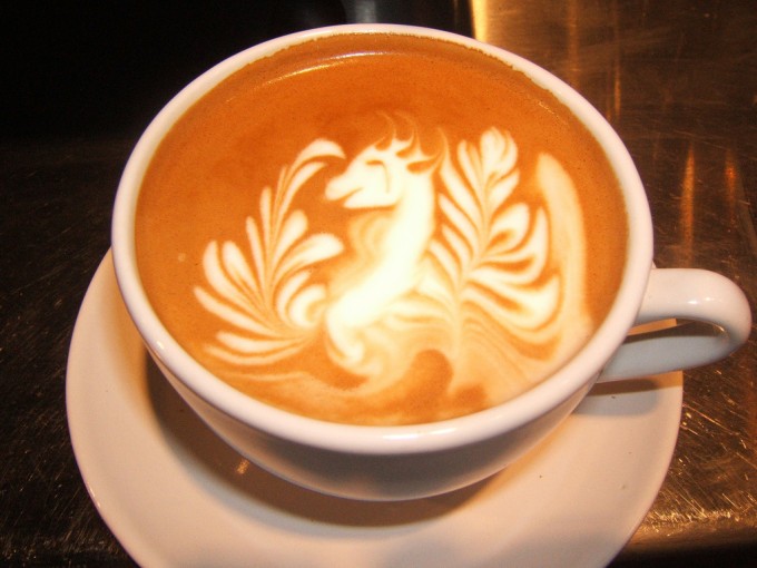 Loch Ness Monster Latte Art
