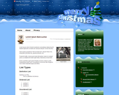 Merry Christmas Theme