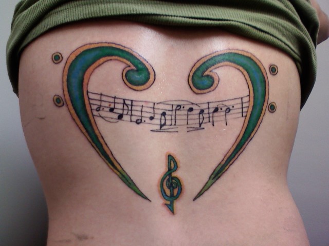 Love for music tattoo designs