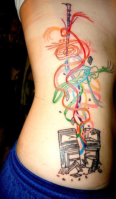 Love for music tattoo designs