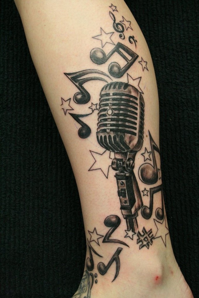 Love for music tattoo designs