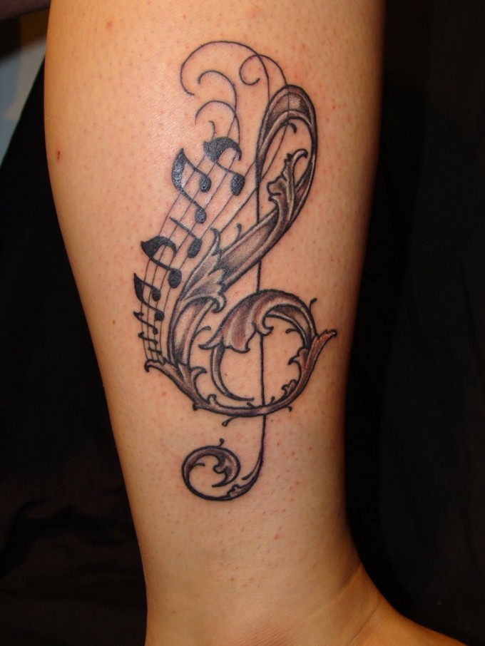 Love for music tattoo designs