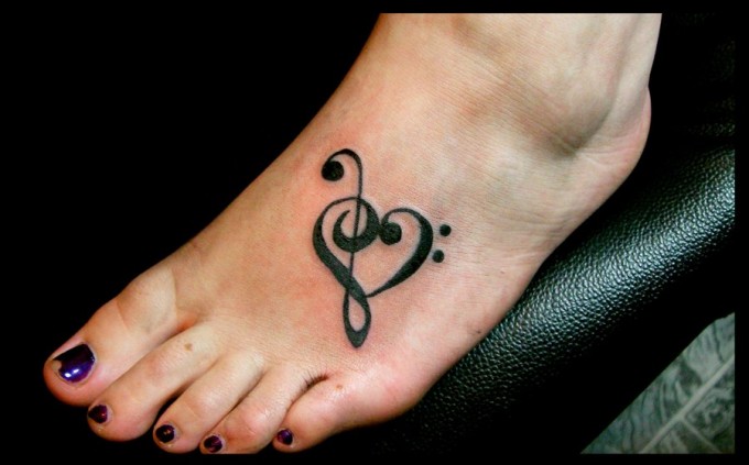 Love for music tattoo designs