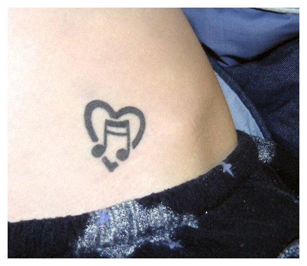 Love for music tattoo designs