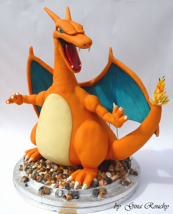 Charizard Pokemon Character Cake