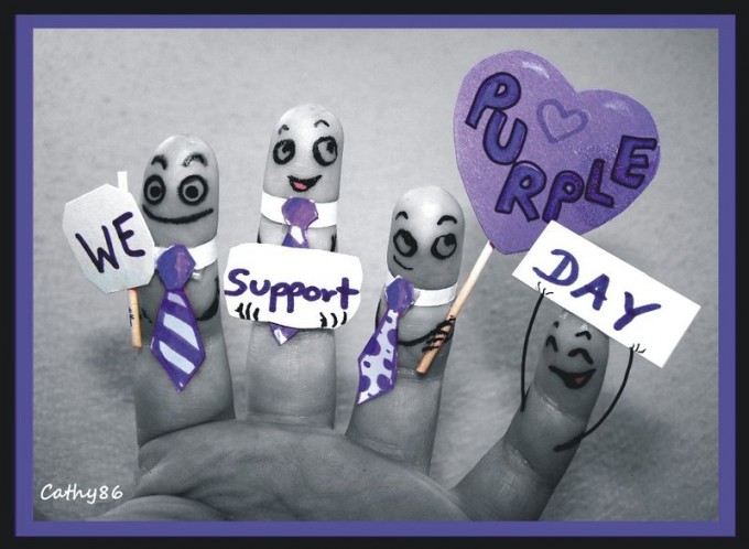 Finger Art: Purple Day Finger Art: Purple Day