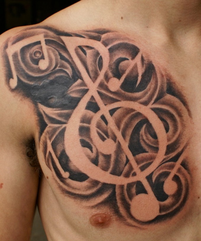 Love for music tattoo designs