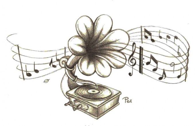 Love for music tattoo designs