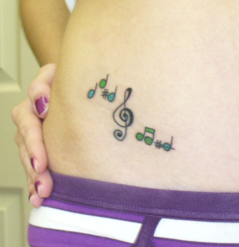 Love for music tattoo designs