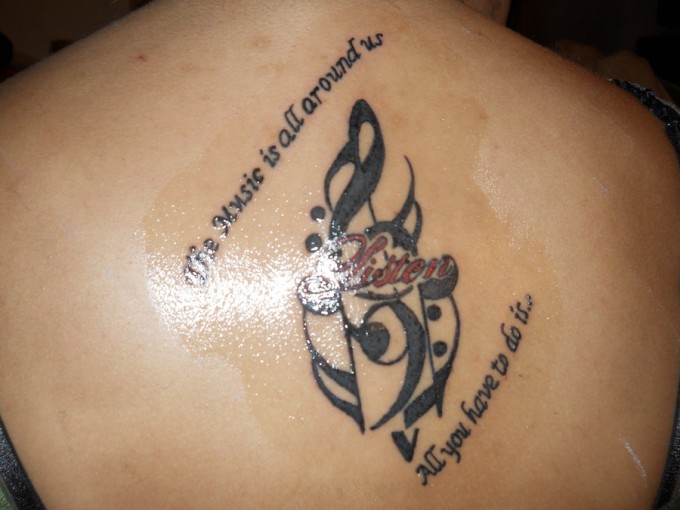 Love for music tattoo designs