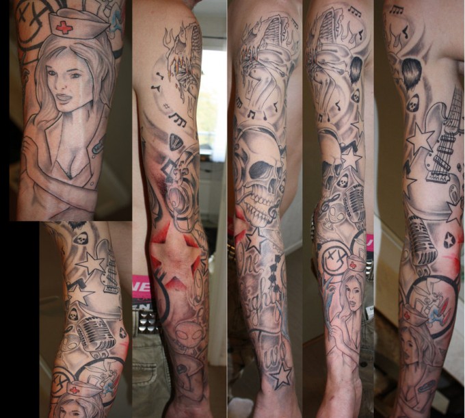 Love for music tattoo designs