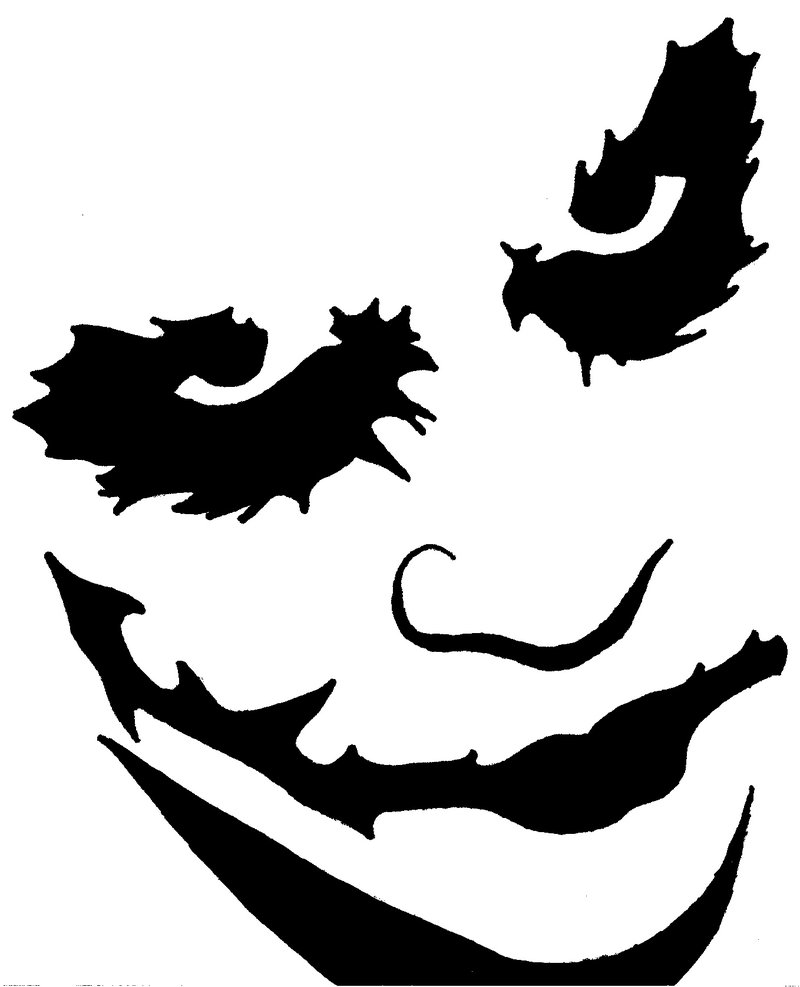 Joker Pumpkin Stencil