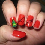 easy Christmas nail art design