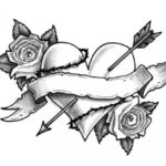 Free Printable Heart Tattoo Pattern