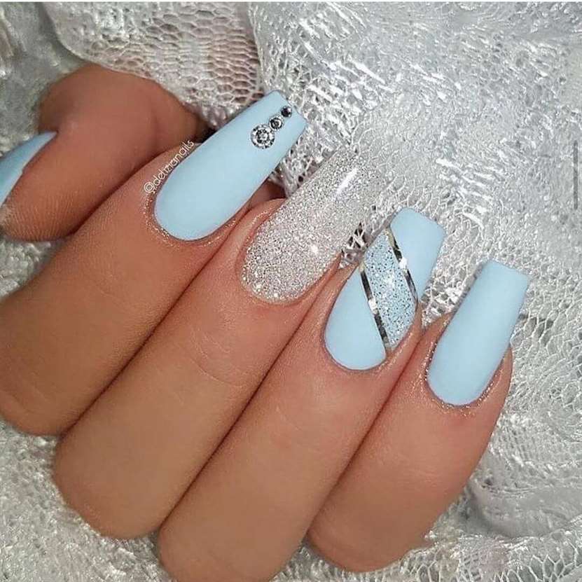 25 Lovely Baby Blue Nail Art Design Ideas For 2022 EntertainmentMesh