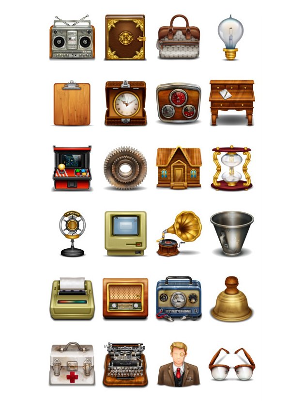 Web Vintage Icons