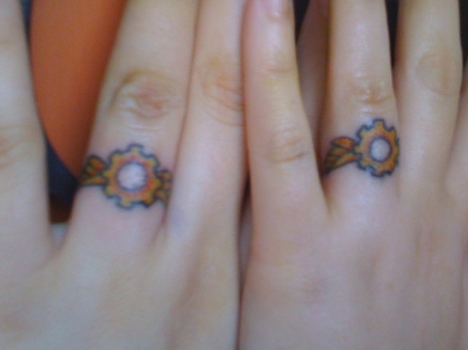 Steampunk_Wedding_Ring_Tattoos_by_veririaa