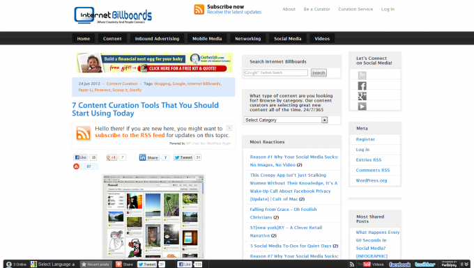content-curation-tool-internet billboards