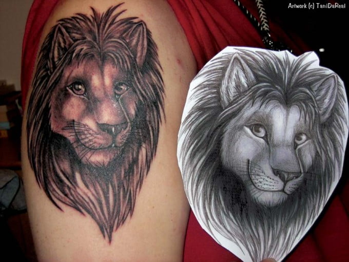 2 lion tattoo