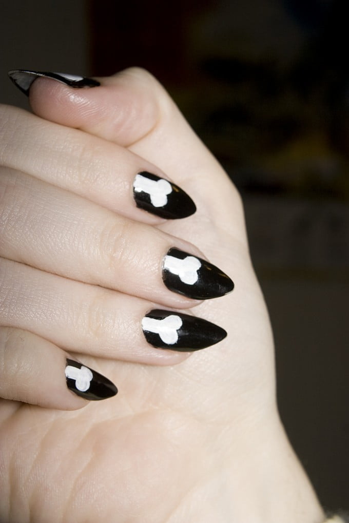 dog bone nail art designs idea for happy halloween