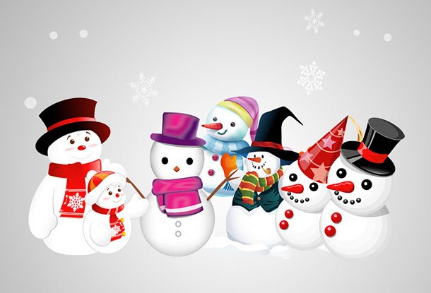 christmas snowmen wallpaper image