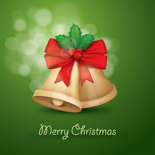 merry christmas jingle bells wallpaper design