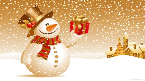 christmas snowman wallpaper