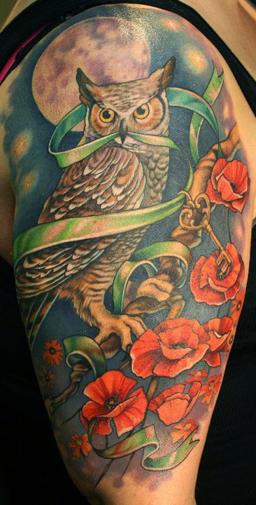owl tattoo piece Owl Tattoo Design