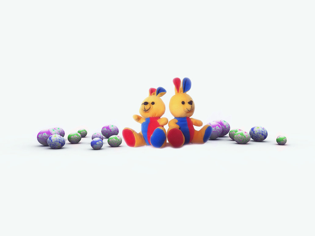 HAPPY EASTER with Bunnies