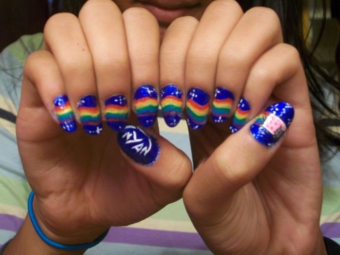 NAILS: Nyan cat NAILS: Nyan cat