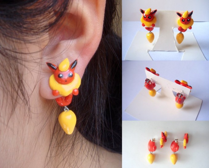 Clinging Flareon Earrings