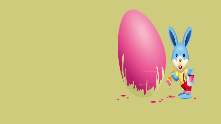 egg coloring bunny