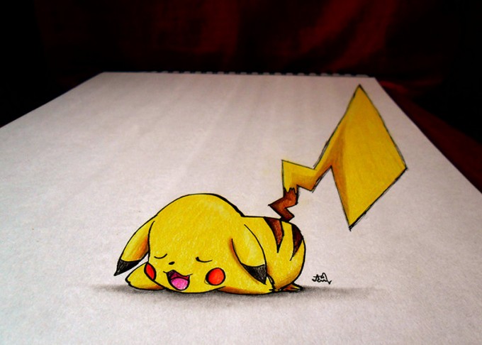 Pikachu - 3D SKETCH + COLOR
