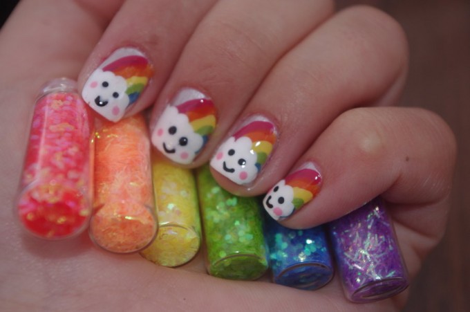 Rainbow nails Rainbow nails