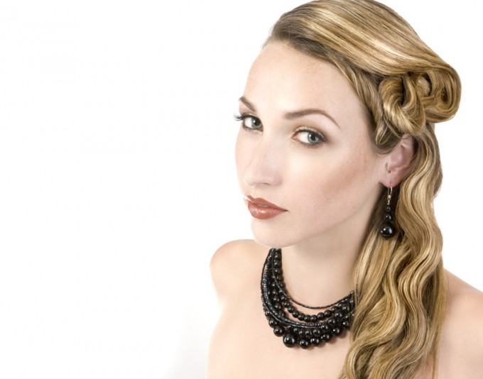 Wavy Half Updo